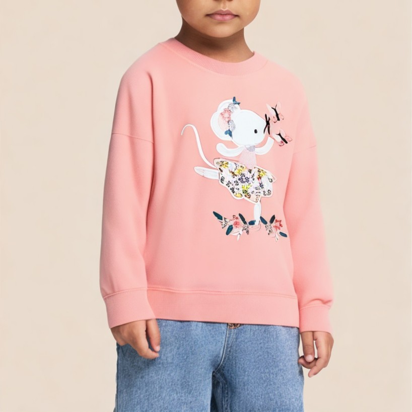 Autumn round neck comfortable girls' sweatshirt