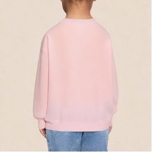 Simple round neck girls' long-sleeved sweatshirt