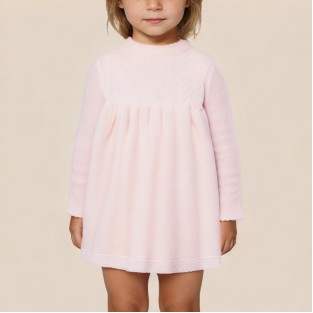 Autumn collared knitted dress for girls