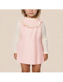 Simple checkered knit dress for girls