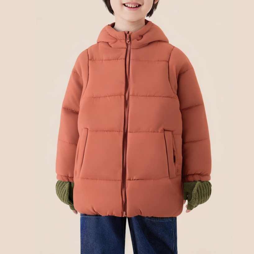 Stylish and warm hooded long coat for boys