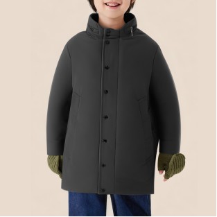 Windproof and warm long coat for boys
