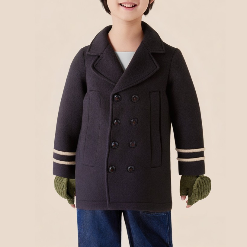 New design winter warm long coat for boys