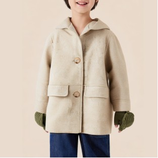 Autumn hooded loose-fitting long coat for boys