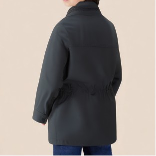 Windproof and warm long coat for boys