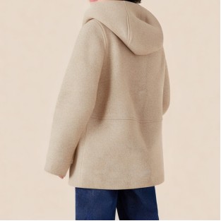 Autumn hooded loose-fitting long coat for boys