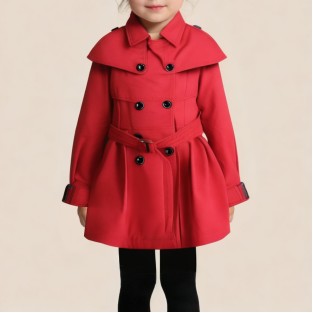 Stylish and simple thickened coat for girls