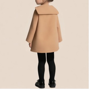 High-quality windproof girls' wool coat