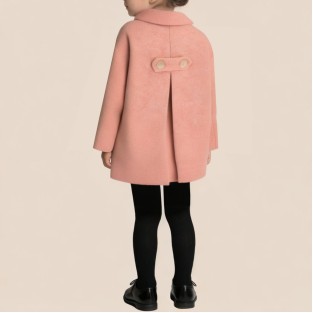Warm and comfortable double-breasted girls' coat