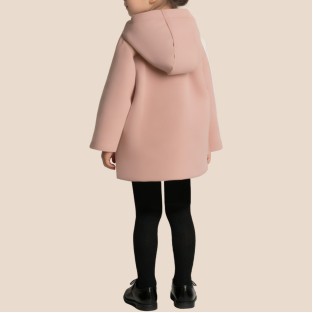 Pink fashionable hooded coat for girls
