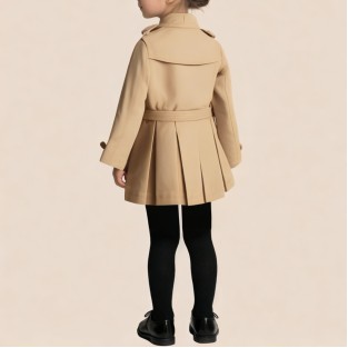 New autumn versatile double-breasted coat for girls