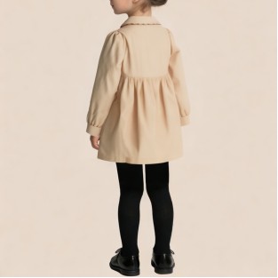 Thick collared long-sleeved coat for girls