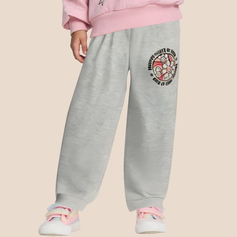 Gray comfortable and stylish girls' sports pants