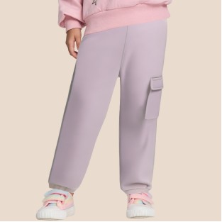 Simple purple comfortable girls' pants