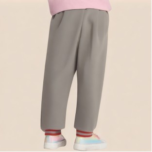 Gray comfortable girls' sweatpants