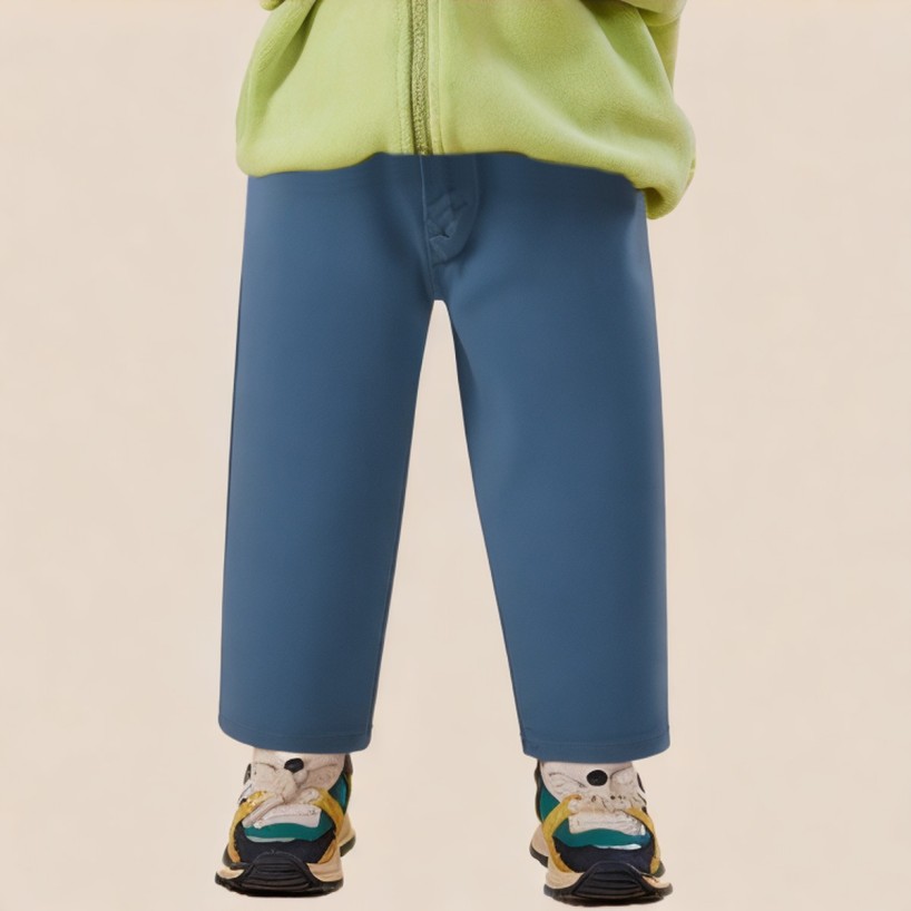 Blue simple straight-leg pants for boys