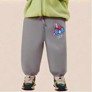 Gray comfortable boys' athletic pants
