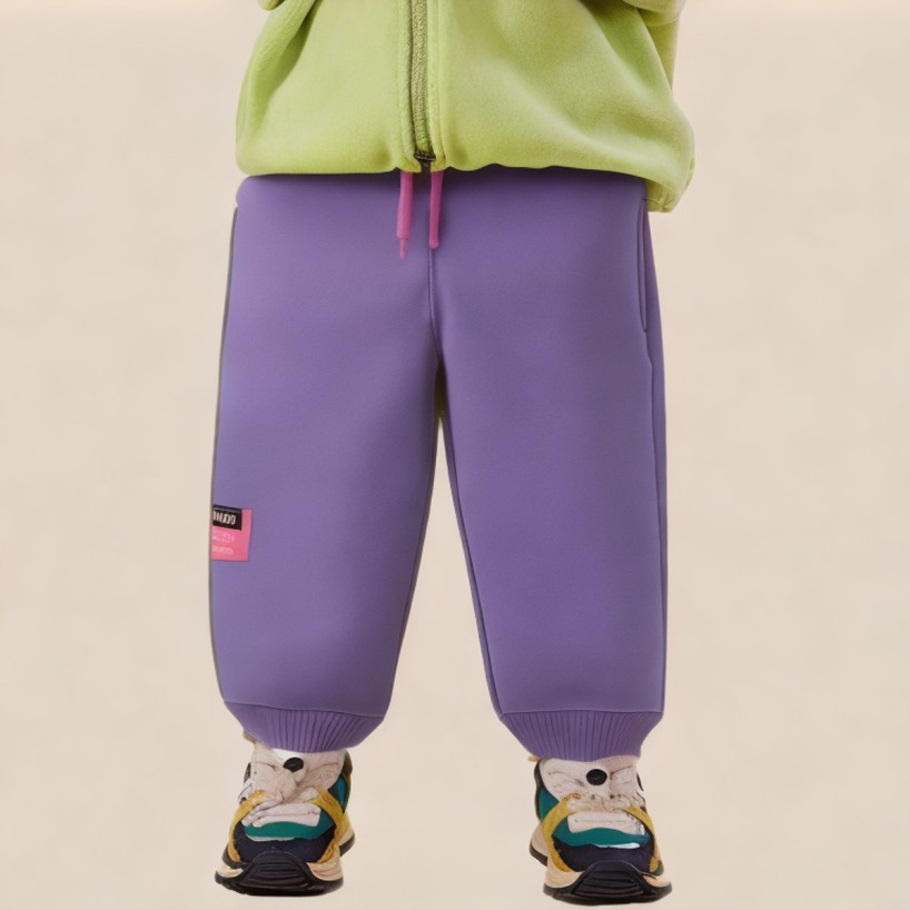 Purple fashionable boys' athletic pants