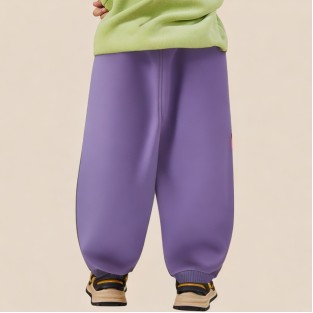 Purple fashionable boys' athletic pants