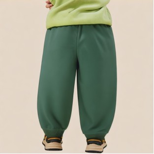 Green and simple boys' athletic pants